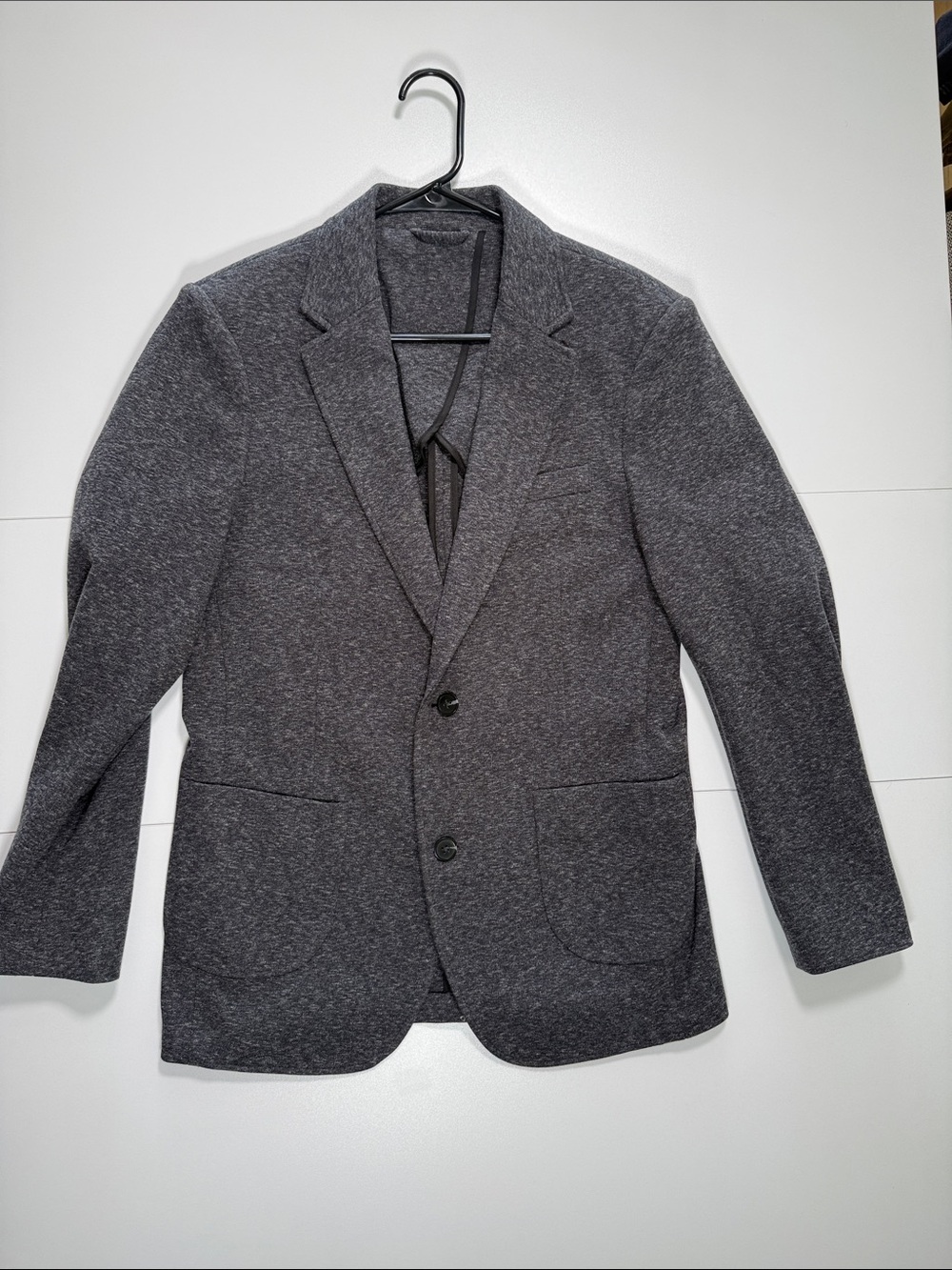 Men's Gray Two-Button Blazer
